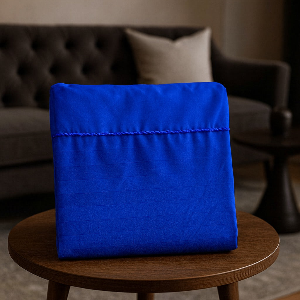 🔥 Juego de Sábanas Tipo Hotel Premium en Microfibra Satinada Azul Rey 🔥