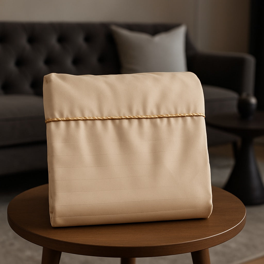 🔥 Juego de Sábanas Tipo Hotel Premium en Microfibra Satinada Beige 🔥