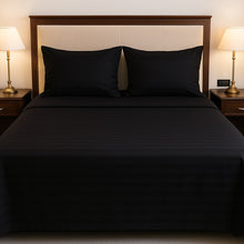 Cargar imagen en el visor de la galería, 🔥 Juego de Sábanas Tipo Hotel Premium en Microfibra Satinada Negro 🔥