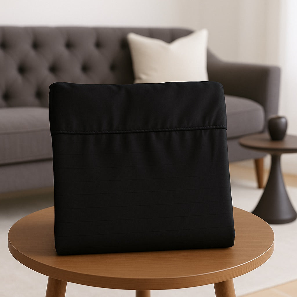 🔥 Juego de Sábanas Tipo Hotel Premium en Microfibra Satinada Negro 🔥