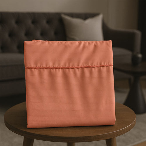 🔥 Juego de Sábanas Tipo Hotel Premium en Microfibra Satinada Salmón 🔥