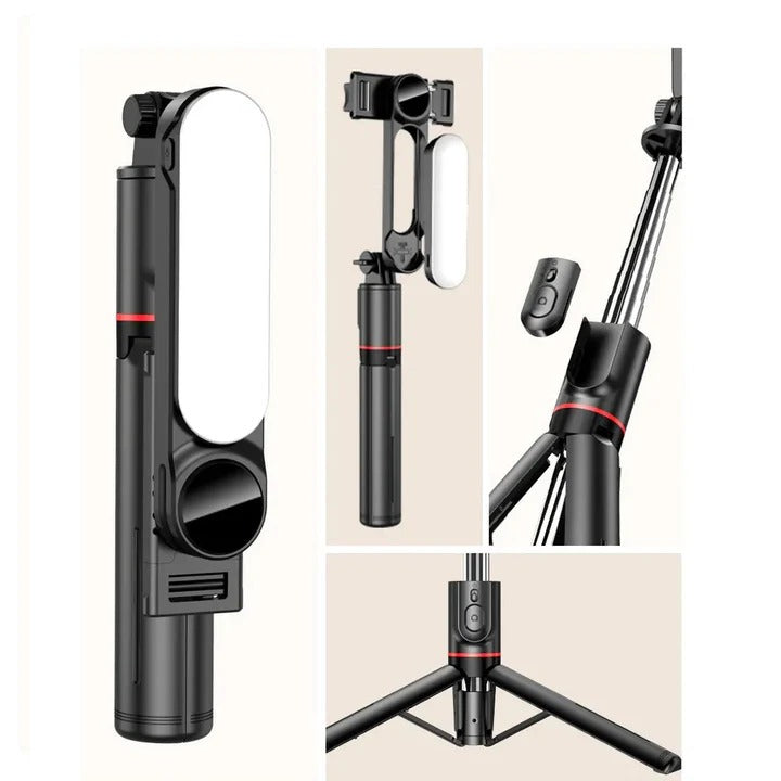 📸 Trípode y Palo de Selfie 2 en 1 L15 – Ilumina, controla y captura con estilo