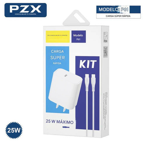 ⚡ Cargador para Celular Type-C PZX P61– Potencia inteligente y carga rápida QC 5.0