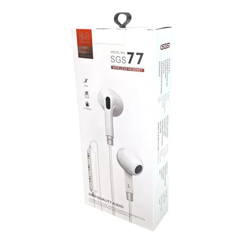 Audífonos de Cuellera Bluetooth SGS-77 – Comodidad, control y sonido a tu ritmo