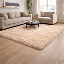 Cargar imagen en el visor de la galería, Tapete de Pelo Largo Premium – Suave y Elegante para Sala o Habitación Beige