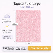 Cargar imagen en el visor de la galería, Tapete de Pelo Largo Premium – Suave y Elegante para Sala o Habitación Palo de Rosa
