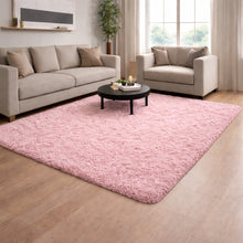 Cargar imagen en el visor de la galería, Tapete de Pelo Largo Premium – Suave y Elegante para Sala o Habitación Palo de Rosa