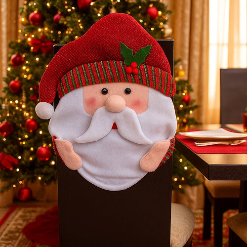 Espaldar de Silla Con Diseño Navideño