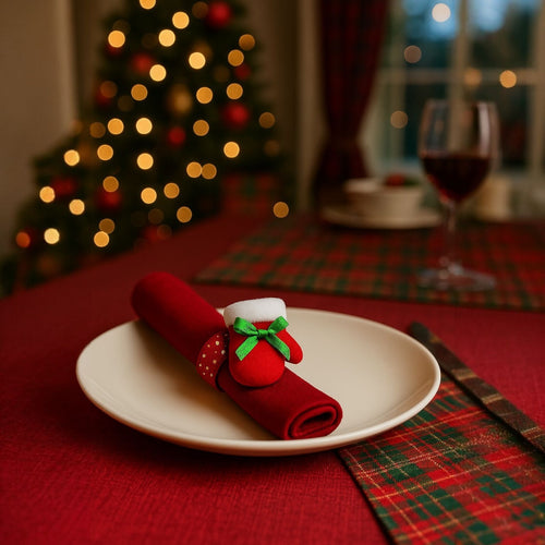 Accesorio Navideño: Botellero, Cortinero, Pulsera o Servilletero