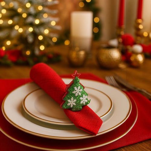 Accesorio Navideño: Botellero, Cortinero, Pulsera o Servilletero