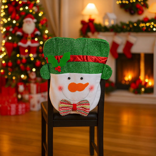 Espaldar de Silla Con Diseño Navideño
