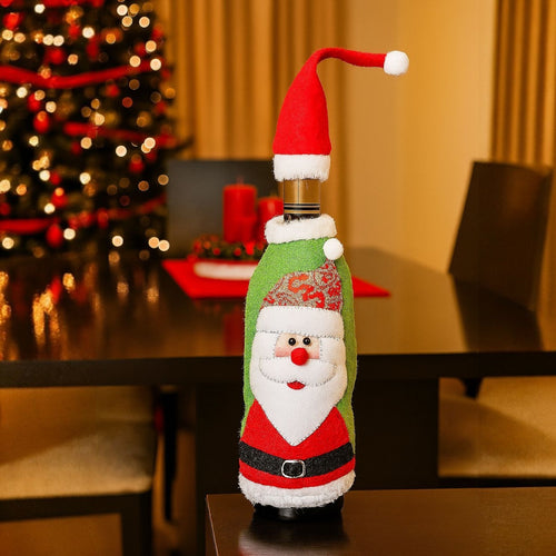 Botellero. Cubre Botellas de Vino Navideño