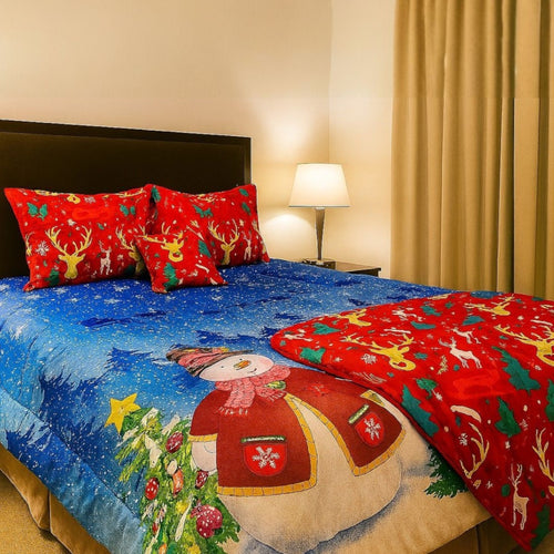 Hermoso Edredón Navideño Grueso Doble Faz -  Nueva Colección!!