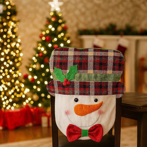 Espaldar de Silla Con Diseño Navideño