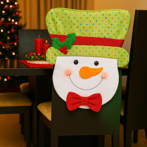 Espaldar de Silla Con Diseño Navideño