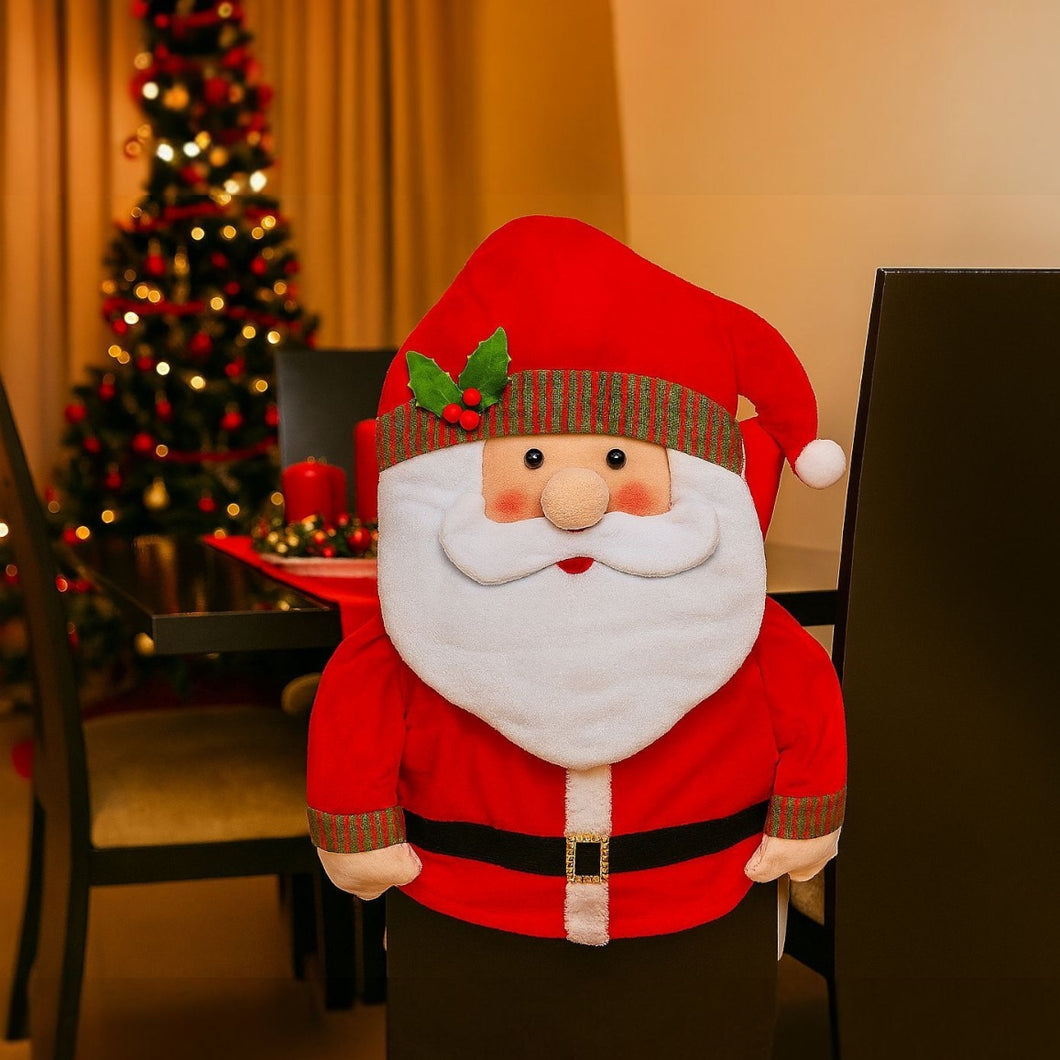 Espaldar Grande de Silla Con Diseño Navideño Papá Noel