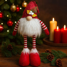 Cargar imagen en el visor de la galería, 🎄 Muñeco Navideño de Piernas Extensibles 30 – 42 cm – Encanto Rojo y Blanco