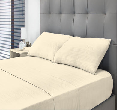 Juego de Sábanas de 420 Hilos 100% Algodón Paquistaní - Obsequio Almohada Grande Tipo Hotelera